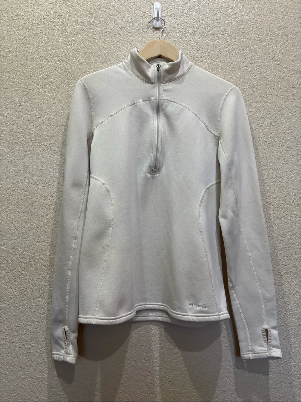 Patagonia Cream Activewear 1/2 Zip Performance Fleece Pullover Gorpcore Medium